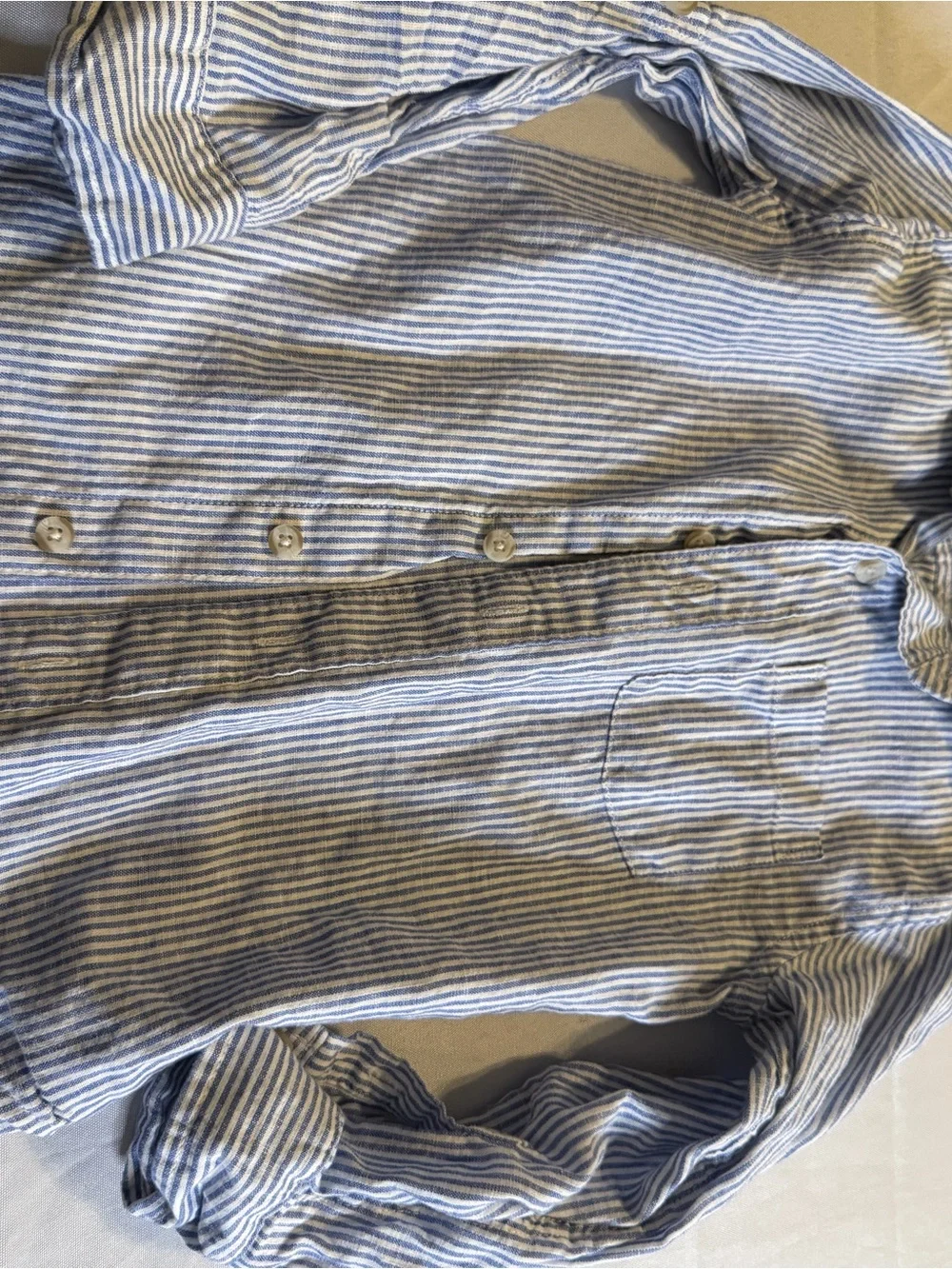 Bundle of 3 Slim Jeans, Blue Pinstripe Button-Down Shirt, Old Navy Plaid Shirt